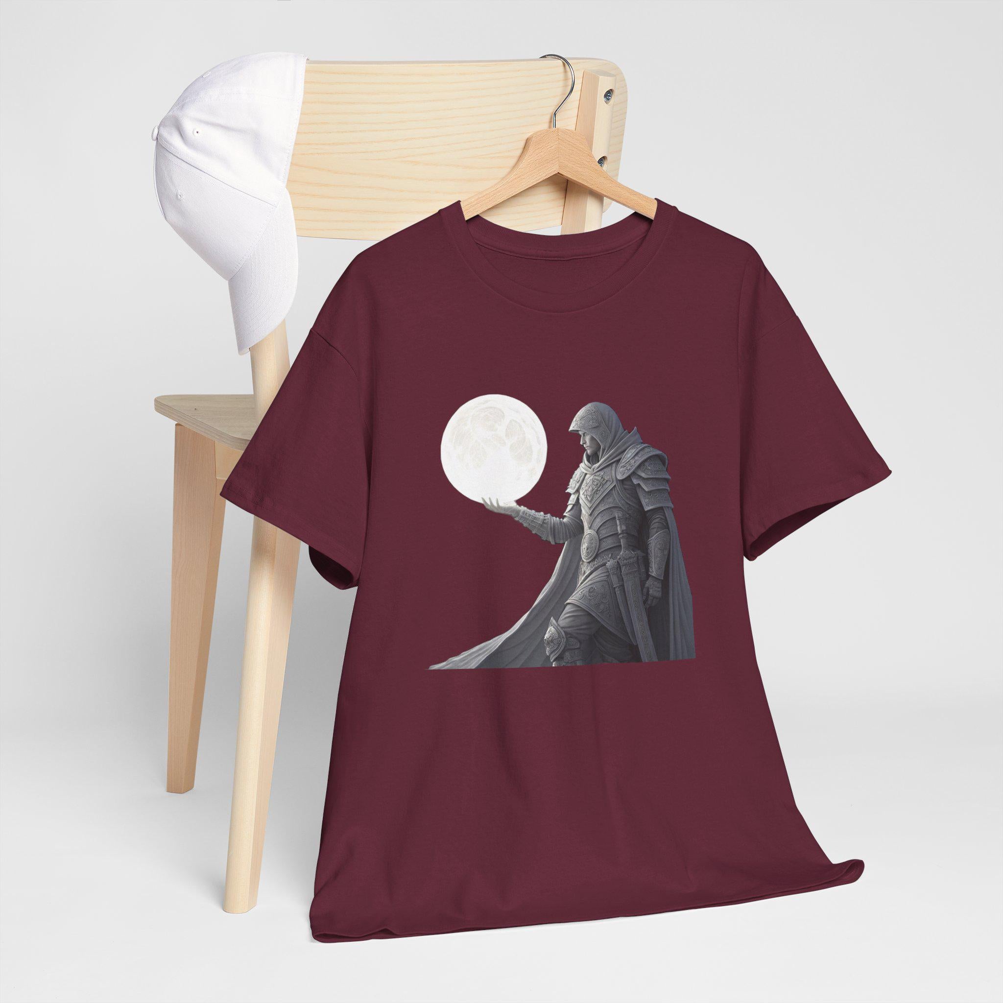 Medieval Knight Moon Graphic Tee: Fantasy Ren Faire T-Shirt