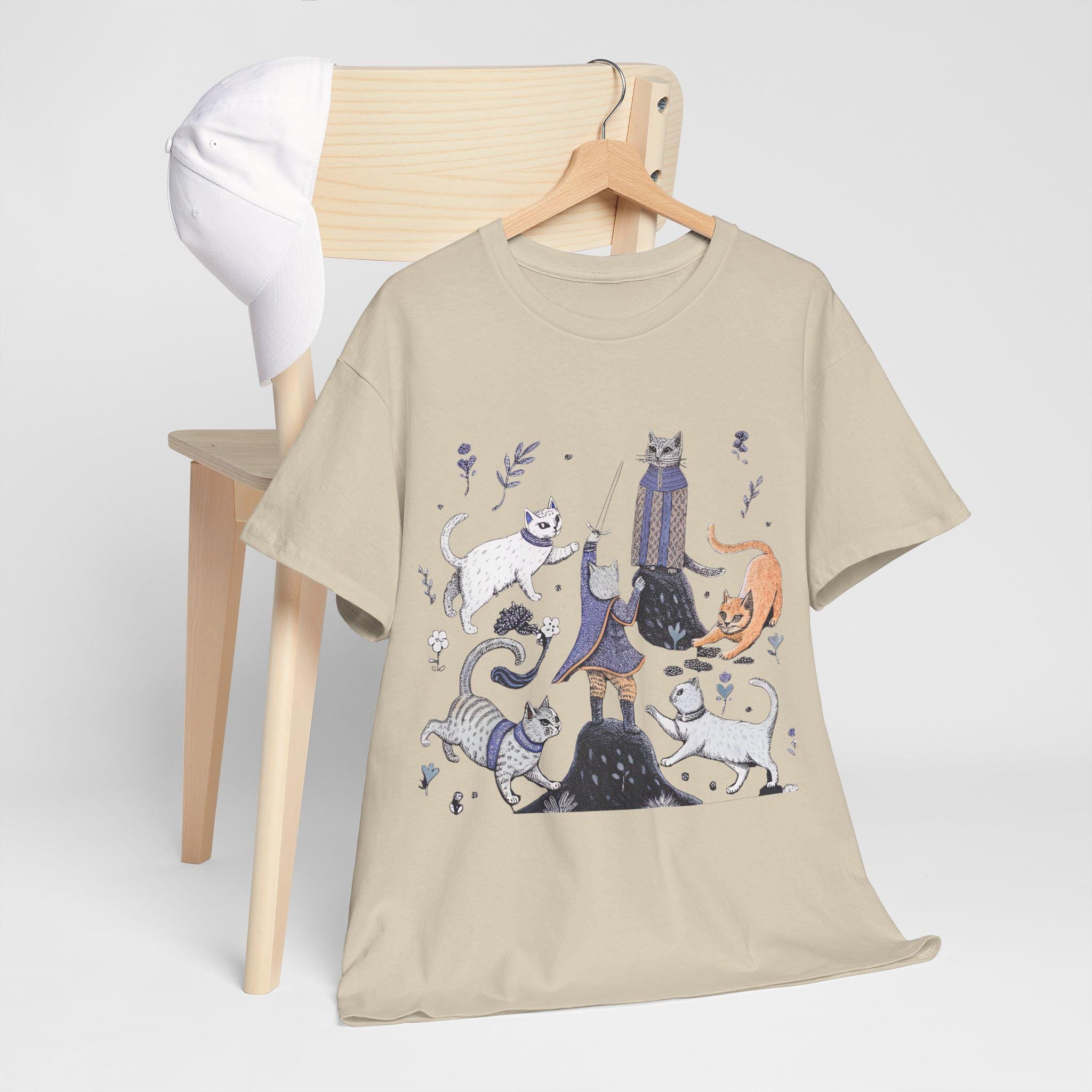 Castlecore Medieval Cat T-Shirt: Mythical Kingdom Unisex Tee