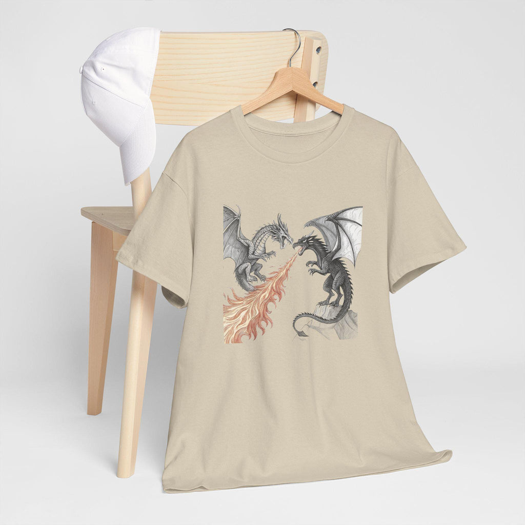 Dragon Battle Graphic Tee: Mythical Creature Unisex T-Shirt