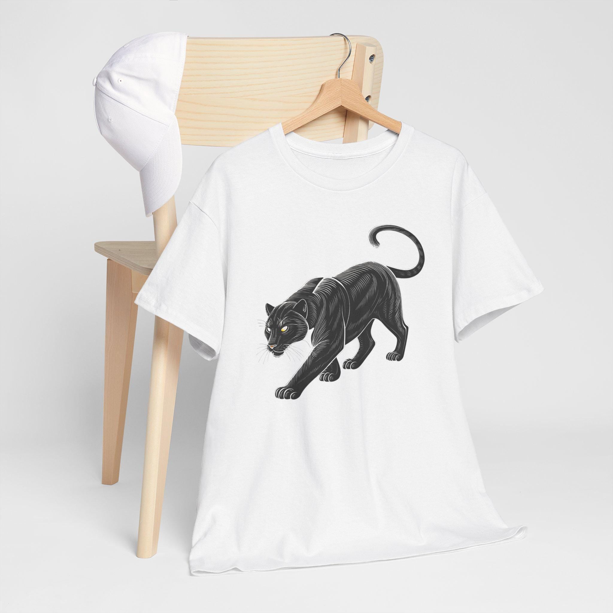 Mystical Black Panther Graphic Tee: Fantasy Print Unisex T-Shirt