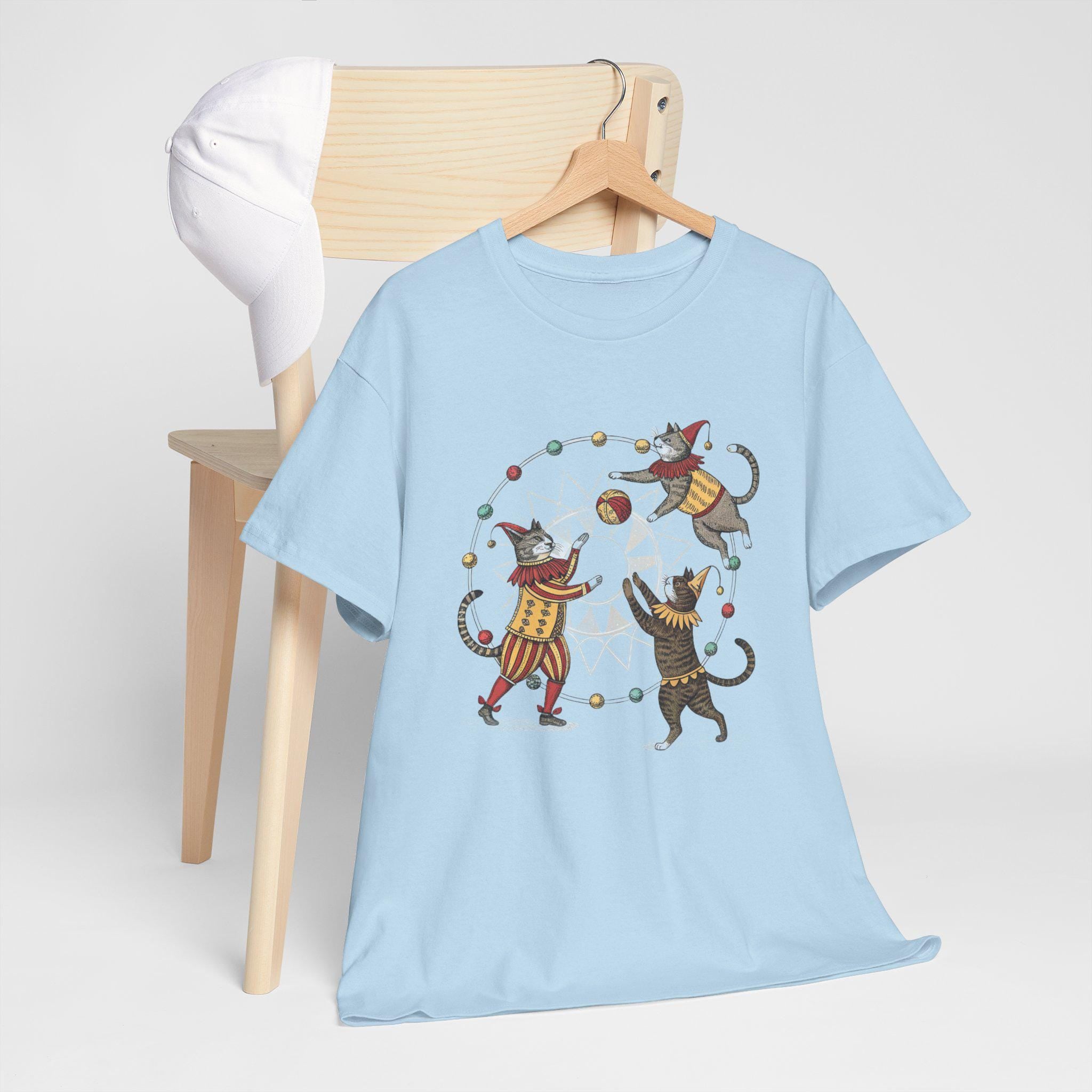 Medieval Cat Jesters Graphic Tee - Fantasy Castlecore Shirt