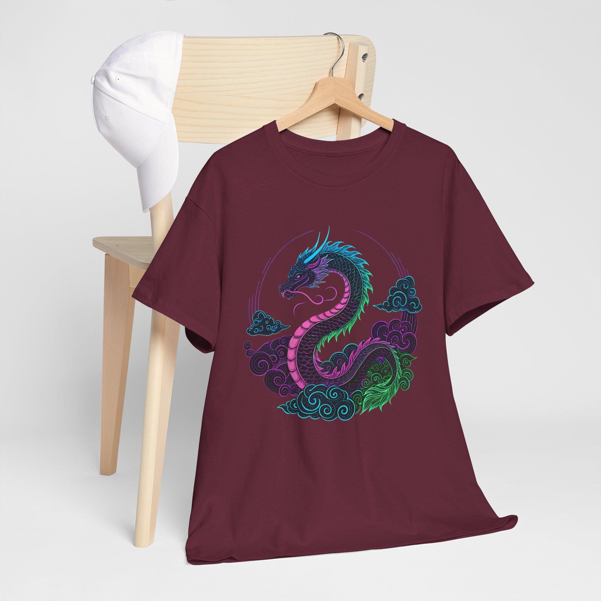 Cosmic Dragon Graphic Tee: Mystical Fantasy Unisex Shirt