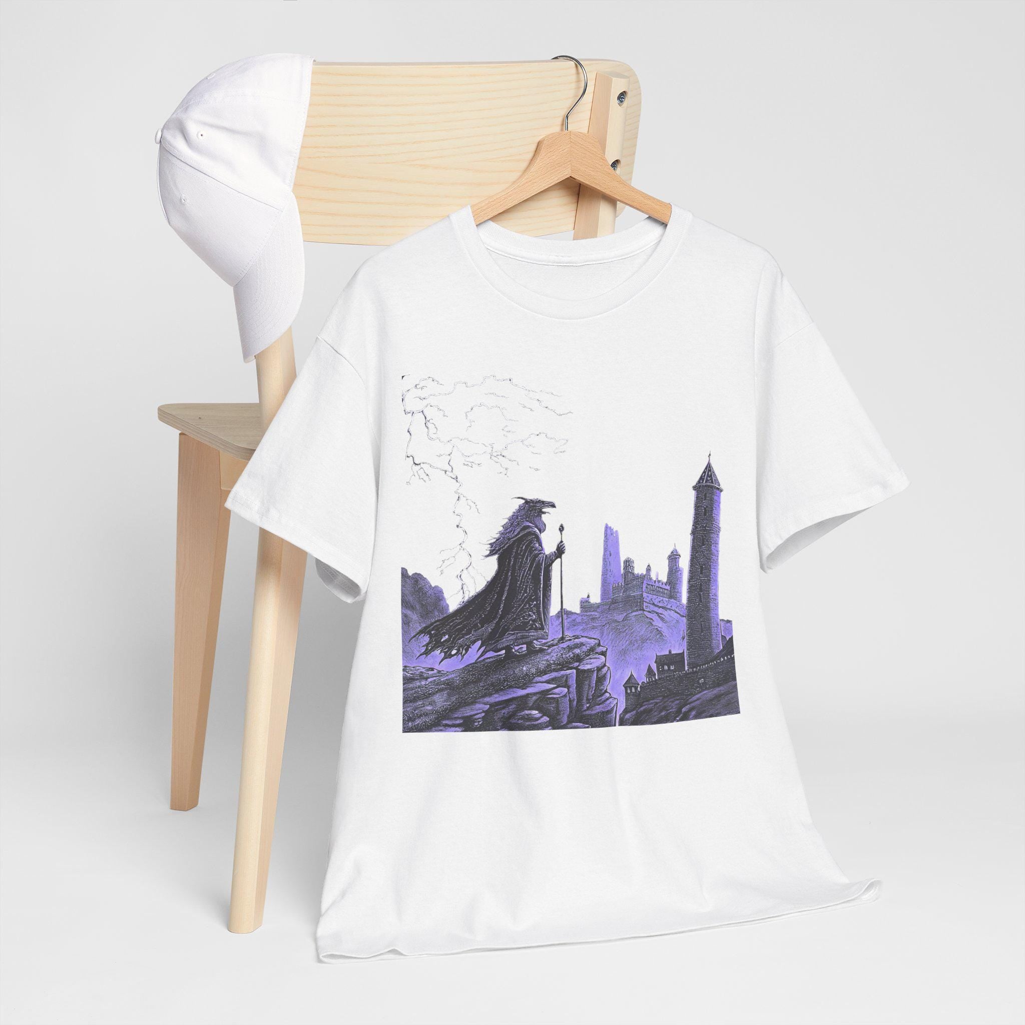 Draconic Wizard Graphic Tee: Vintage Gothic Castlecore Shirt