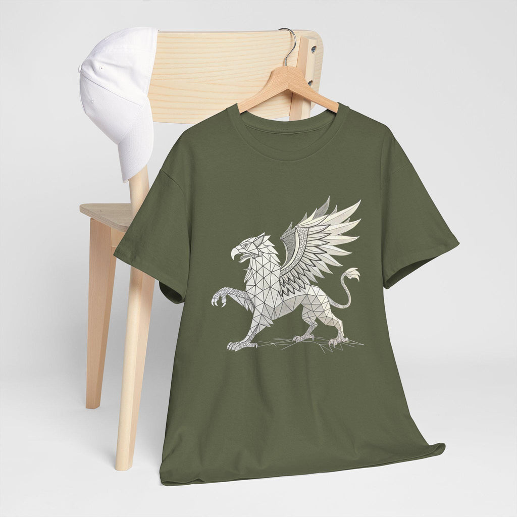 Griffin Graphic Tee: Medieval Fantasy Cotton Shirt