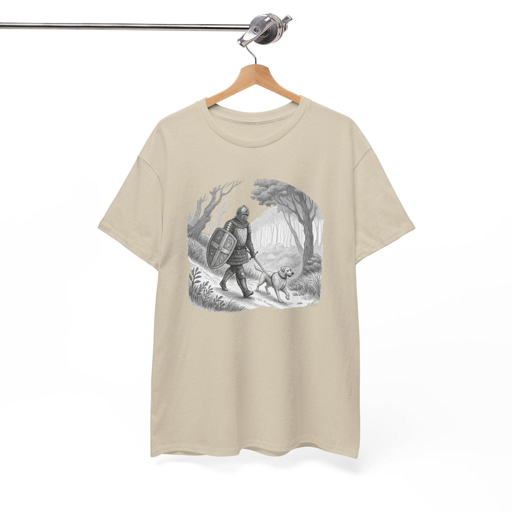 Knight and Companion Graphic Tee: Medieval Fantasy Unisex Shirt