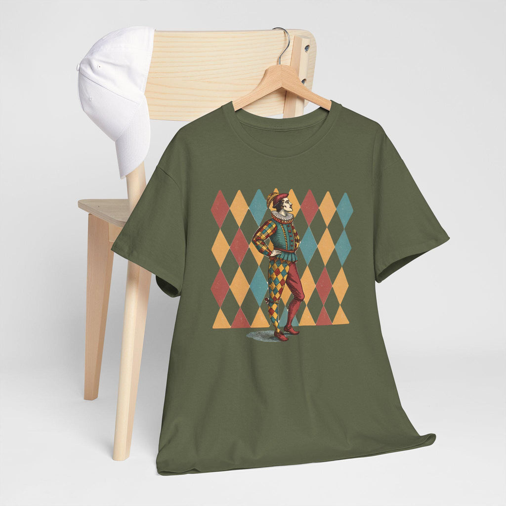 Jester Graphic Tee: Castlecore Medieval Renaissance Costume Top