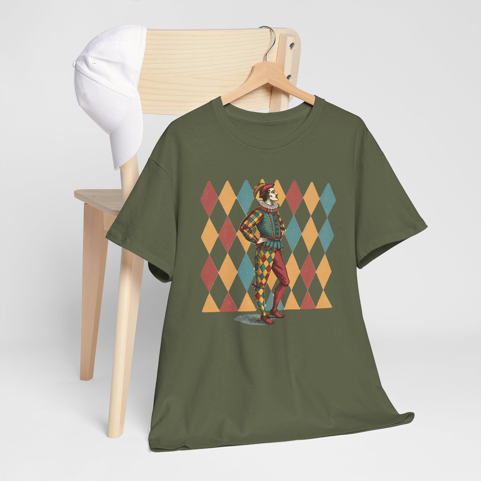 Jester Graphic Tee: Castlecore Medieval Renaissance Costume Top