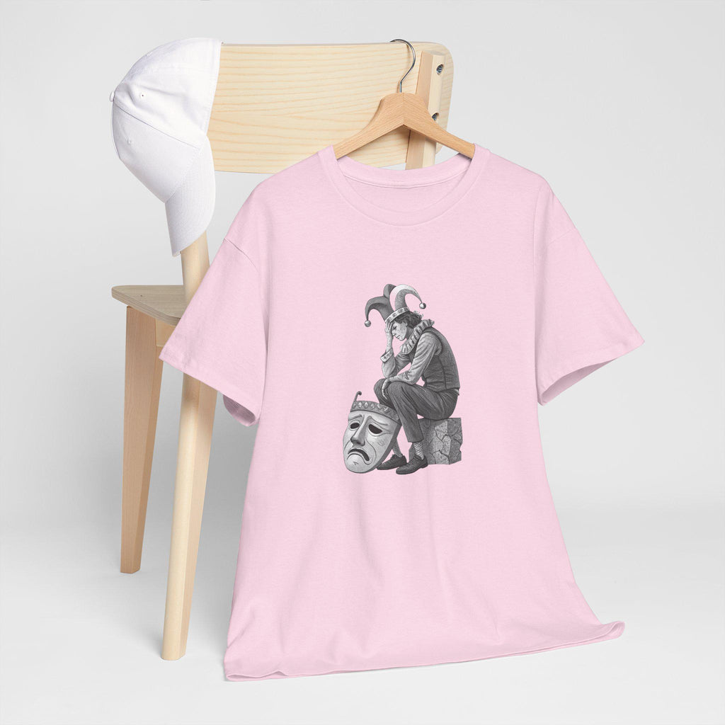 Crying Jester Graphic Tee: Medieval Castlecore Gothic Top