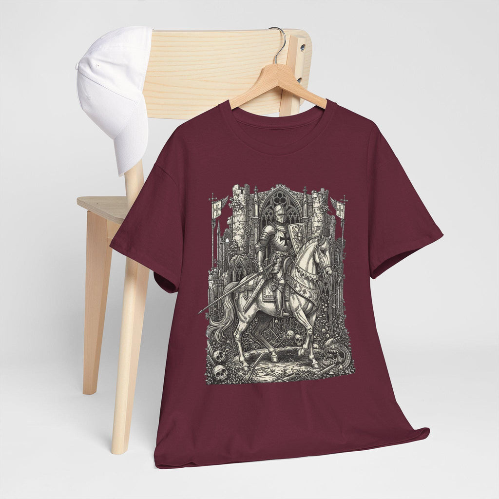 Knight Cavalry Riding Horse T-Shirt | Castlecore Medieval Armor Graphic Tee