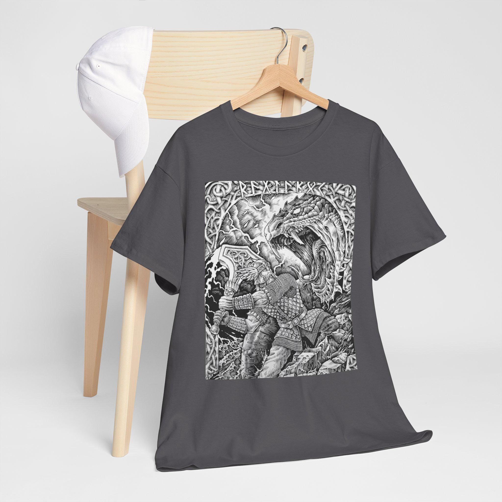 Thor at Ragnarok Norse Mythology T-Shirt | Viking God Graphic Tee