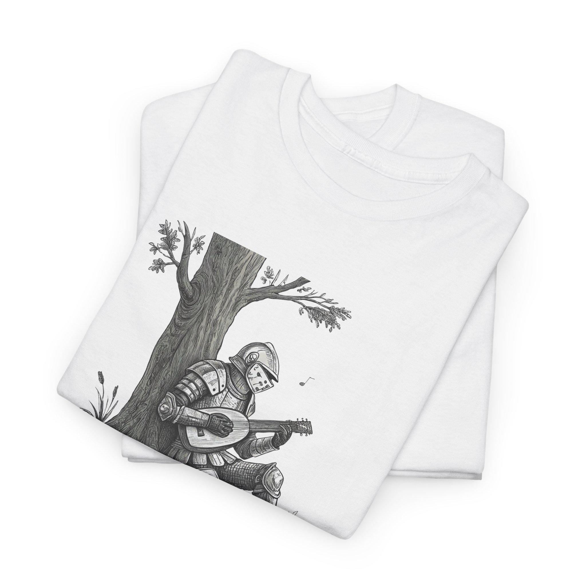 Ukulele Knight T-Shirt: Funny Medieval Musician Graphic Tee