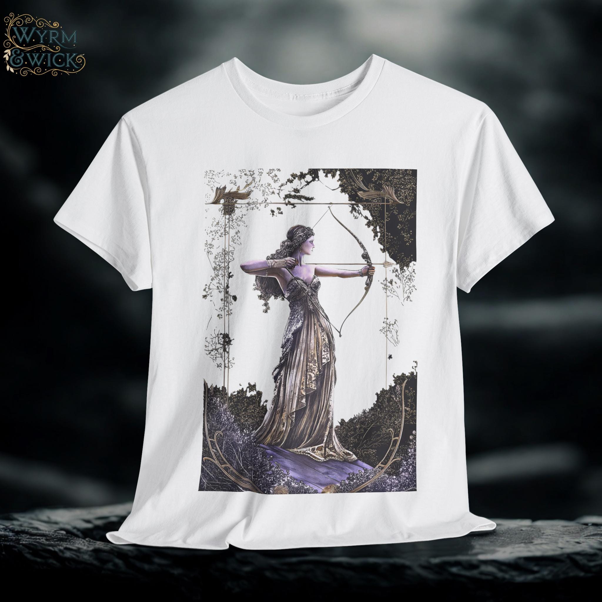 Artemis Goddess Graphic Tee: Greek Mythology Shirt, Hunting Lover Gift