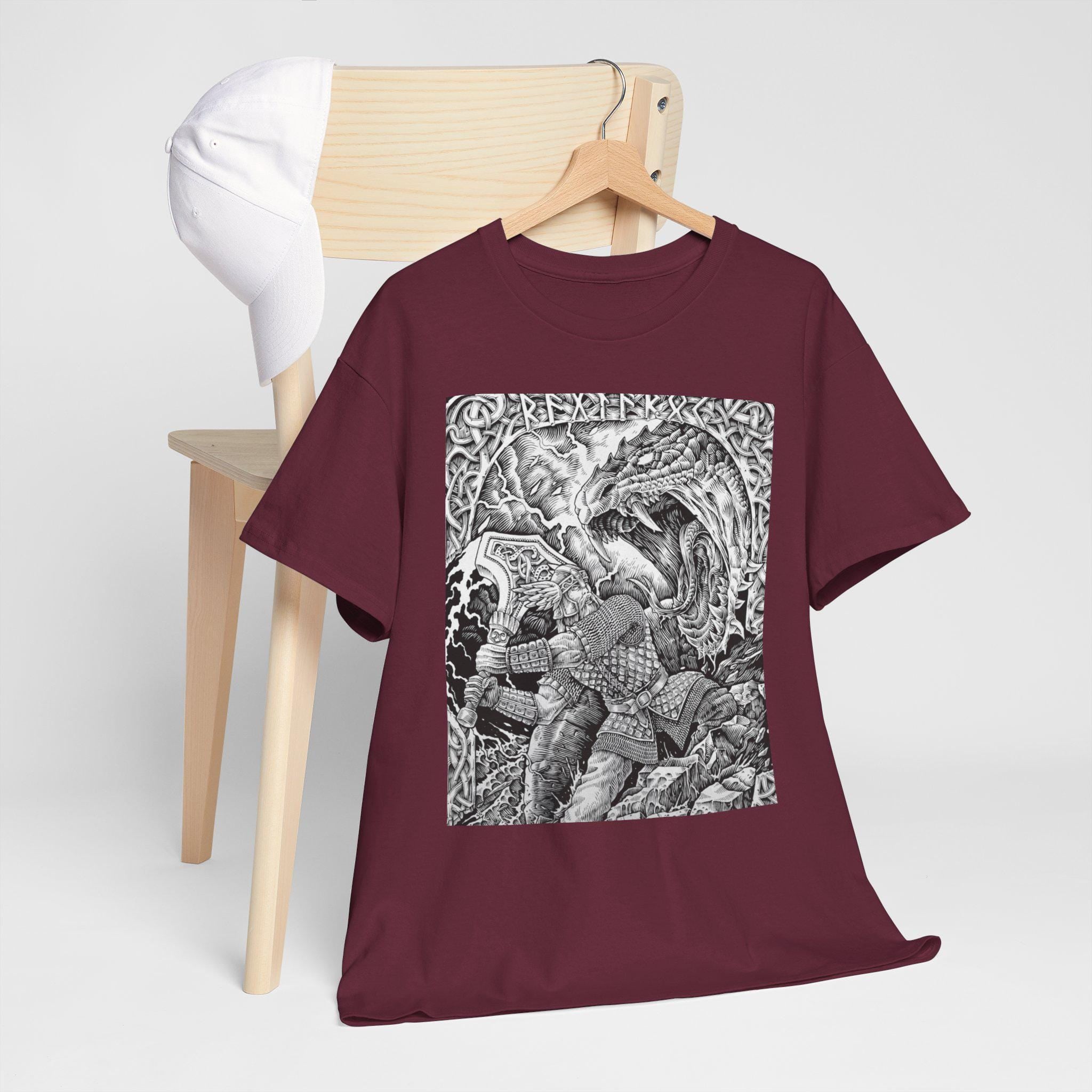 Thor at Ragnarok Norse Mythology T-Shirt | Viking God Graphic Tee