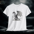 Dragon Cliff Graphic Tee: Unisex Cotton Fantasy T-Shirt