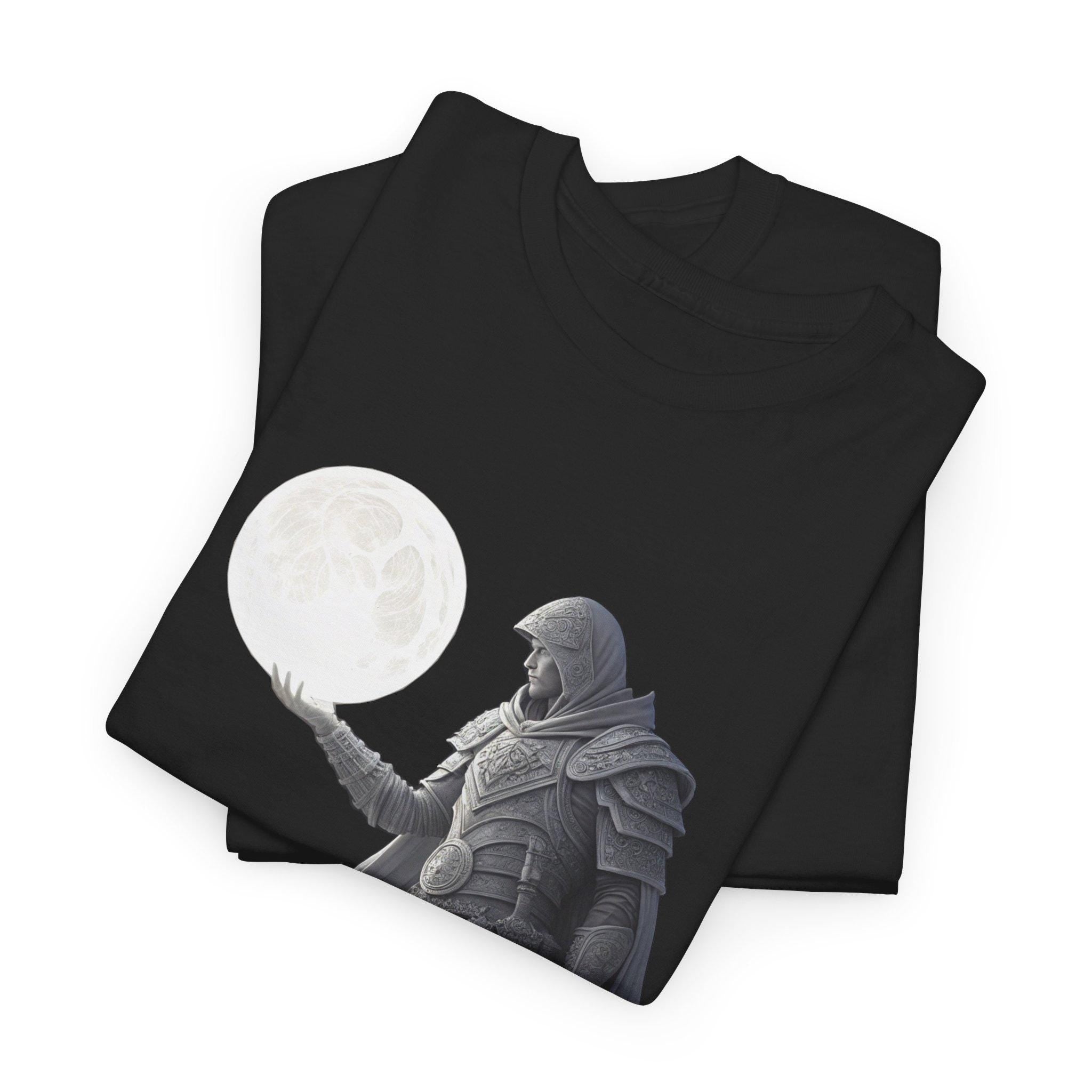 Medieval Knight Moon Graphic Tee: Fantasy Ren Faire T-Shirt