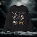 Castlecore Cats Crewneck Sweatshirt | Medieval Graphic