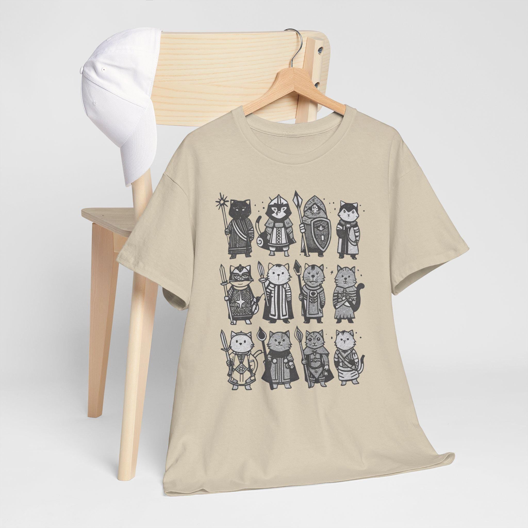 Medieval Cats T-Shirt: Fantasy Renaissance Cat Lover Tee