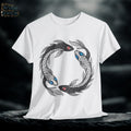 Mythical Koi Fish Graphic Tee: Hand-Drawn Sea Serpent Unisex T-Shirt