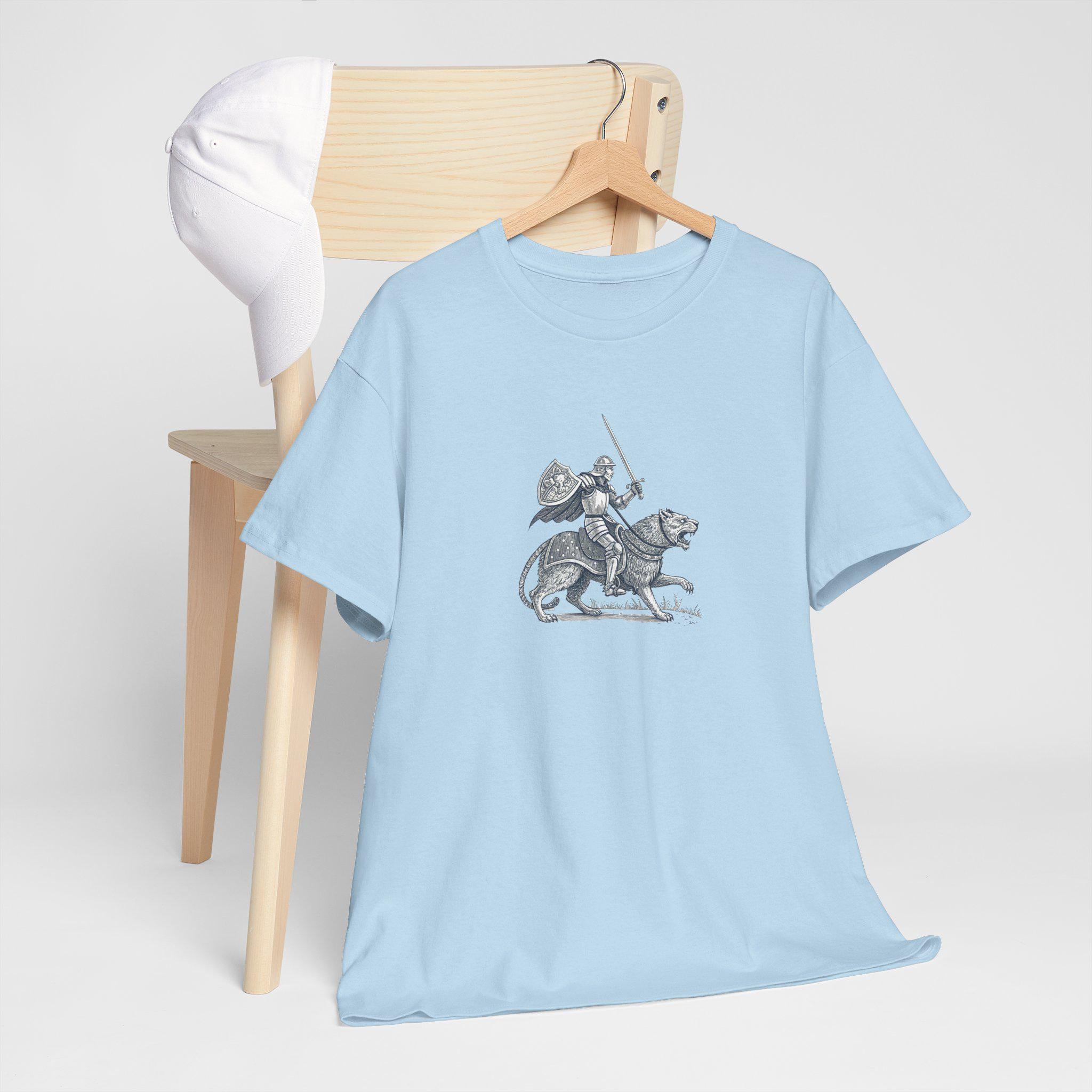 Vintage Knight Rider Graphic Tee: Retro Medieval Fantasy Shirt