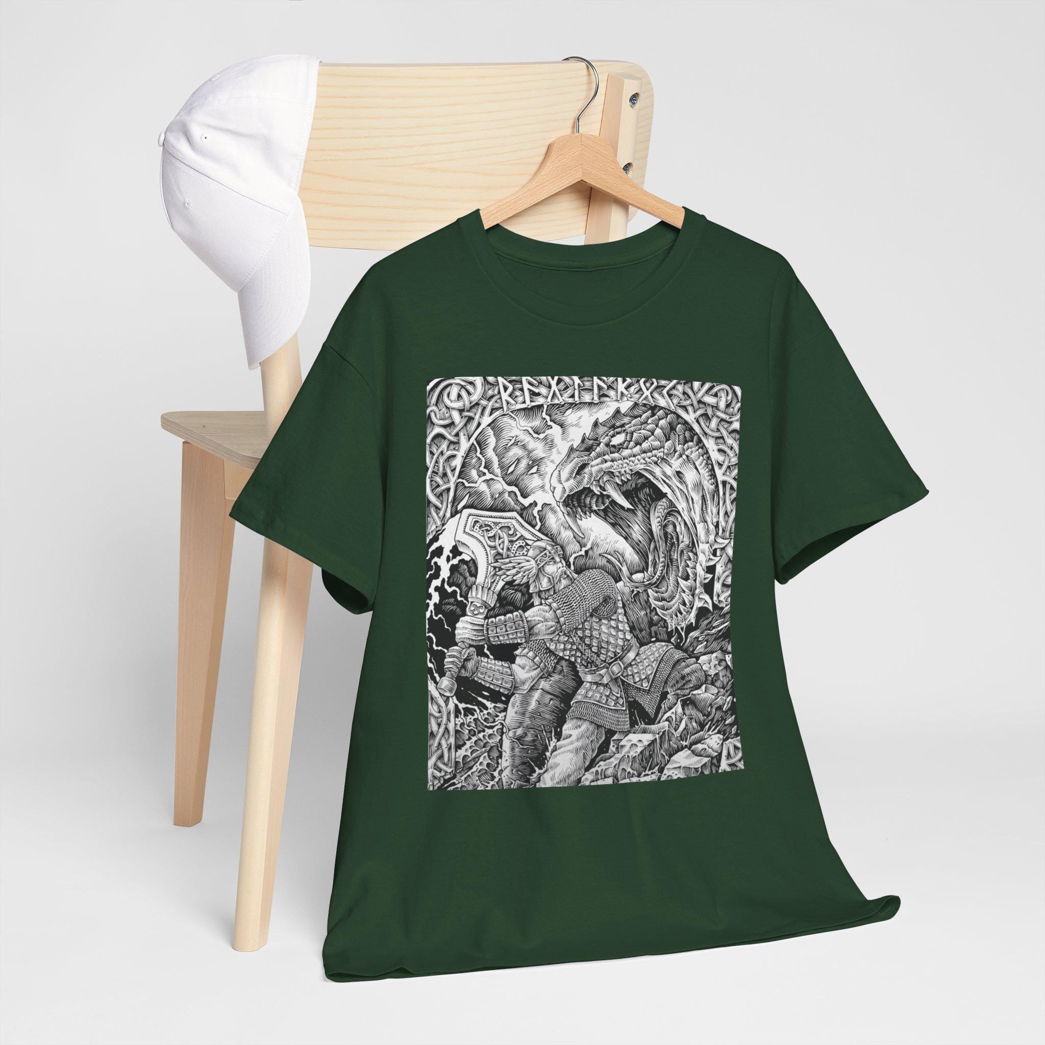 Thor at Ragnarok Norse Mythology T-Shirt | Viking God Graphic Tee