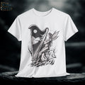 Angelic Fairy Harpist Graphic Tee: Vintage Gothic Fantasy Shirt