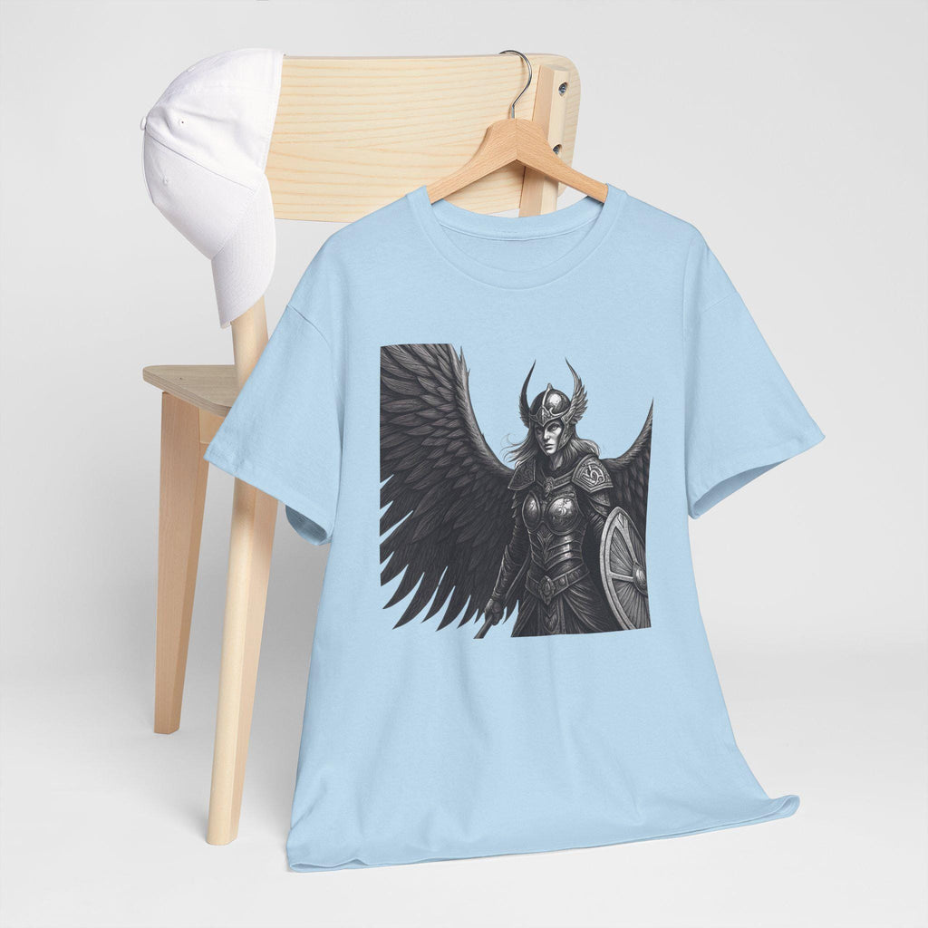 Dark Gothic Valkyrie T-Shirt: Hand-Drawn Medieval Fantasy Tee