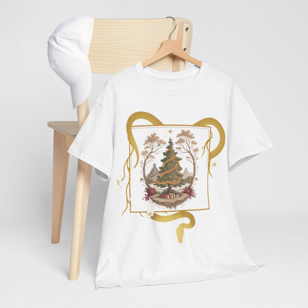 Yggdrasil Christmas Tree with World Serpent T-Shirt | Fantasy Norse Graphic Tee