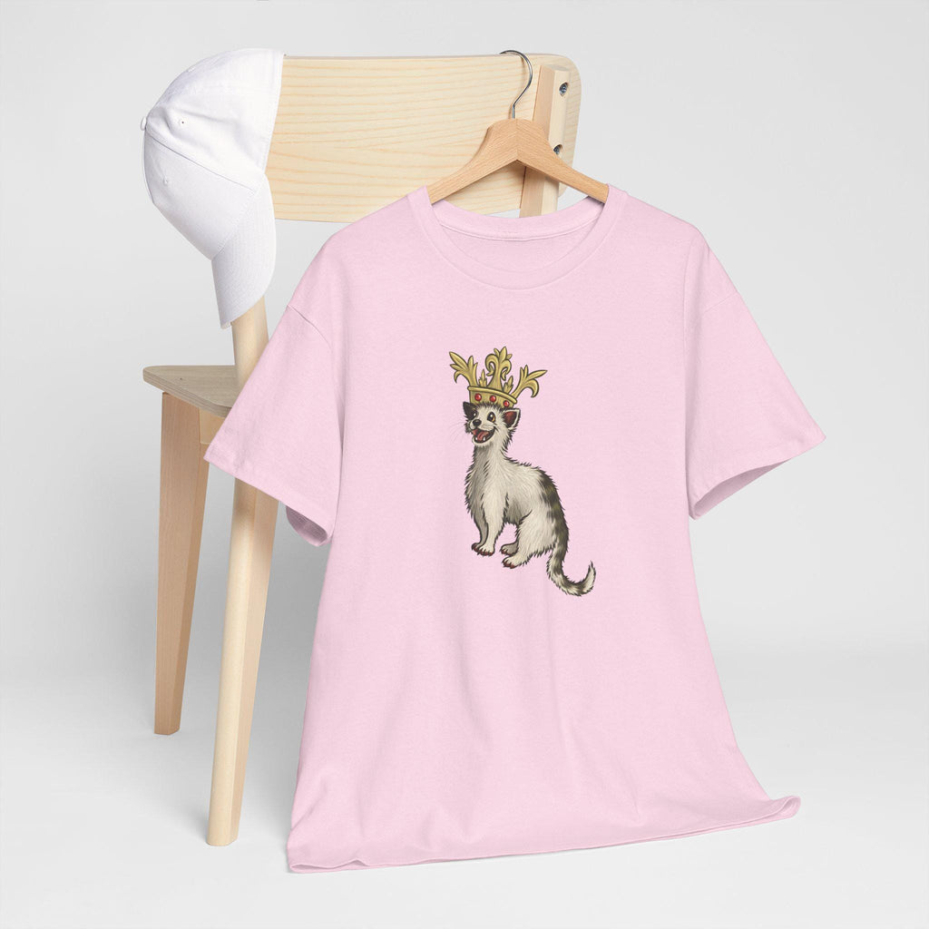 Crowned Dog Graphic Tee: Medieval Fantasy Castlecore Shirt