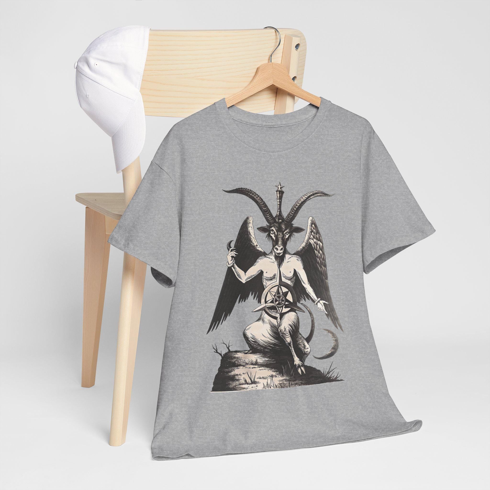 Baphomet Graphic Tee: Gothic Dark Fantasy Unisex Shirt