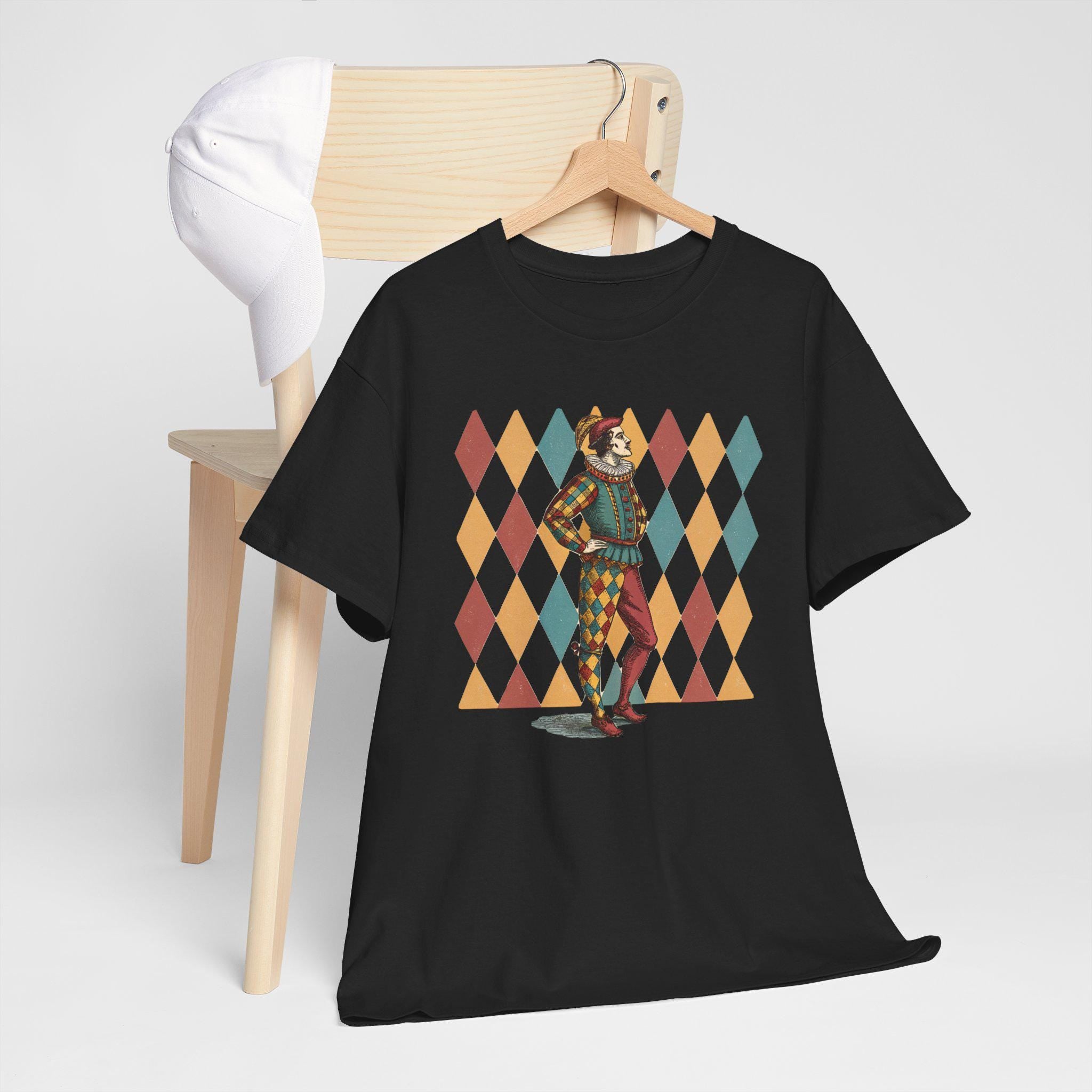 Jester Graphic Tee: Castlecore Medieval Renaissance Costume Top