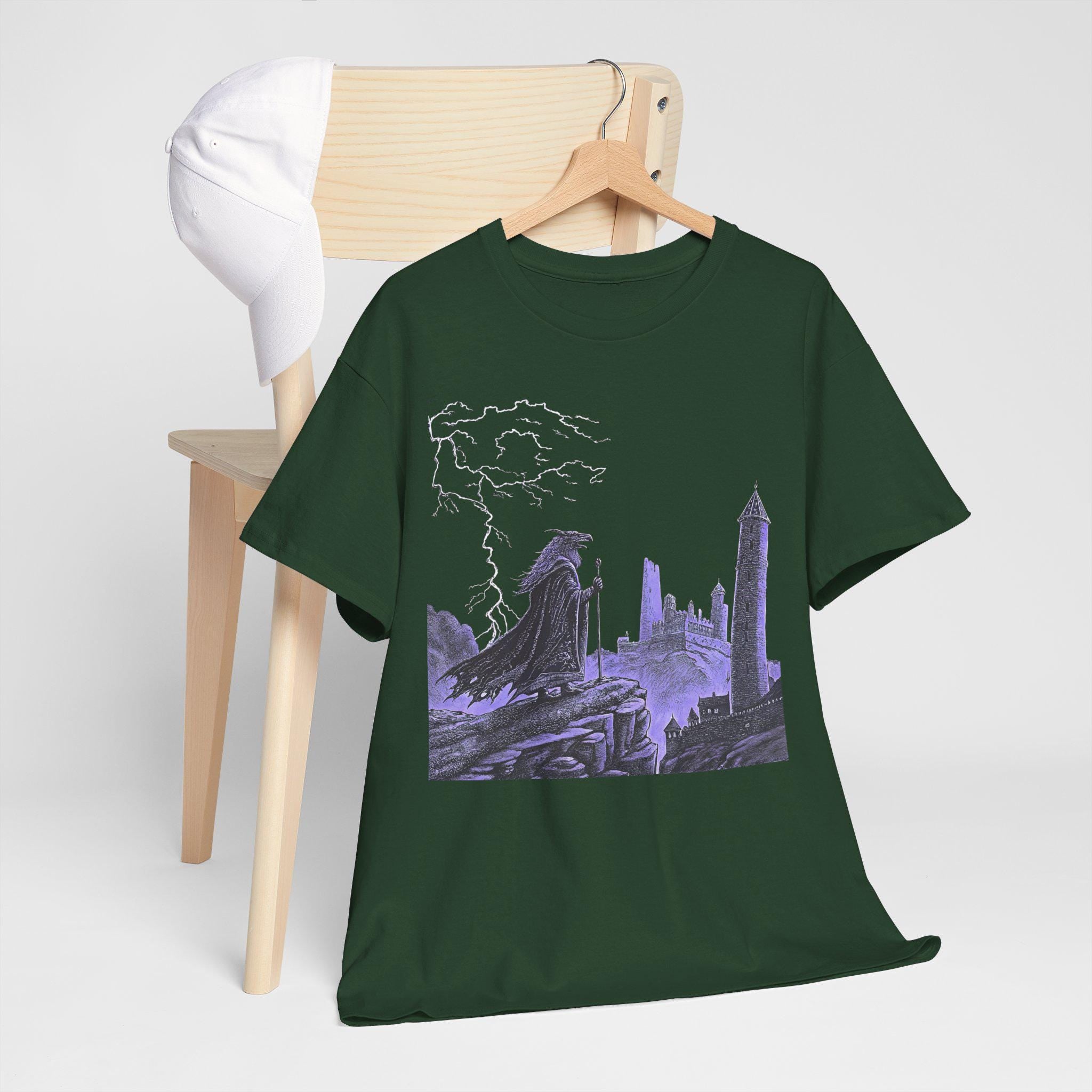 Draconic Wizard Graphic Tee: Vintage Gothic Castlecore Shirt