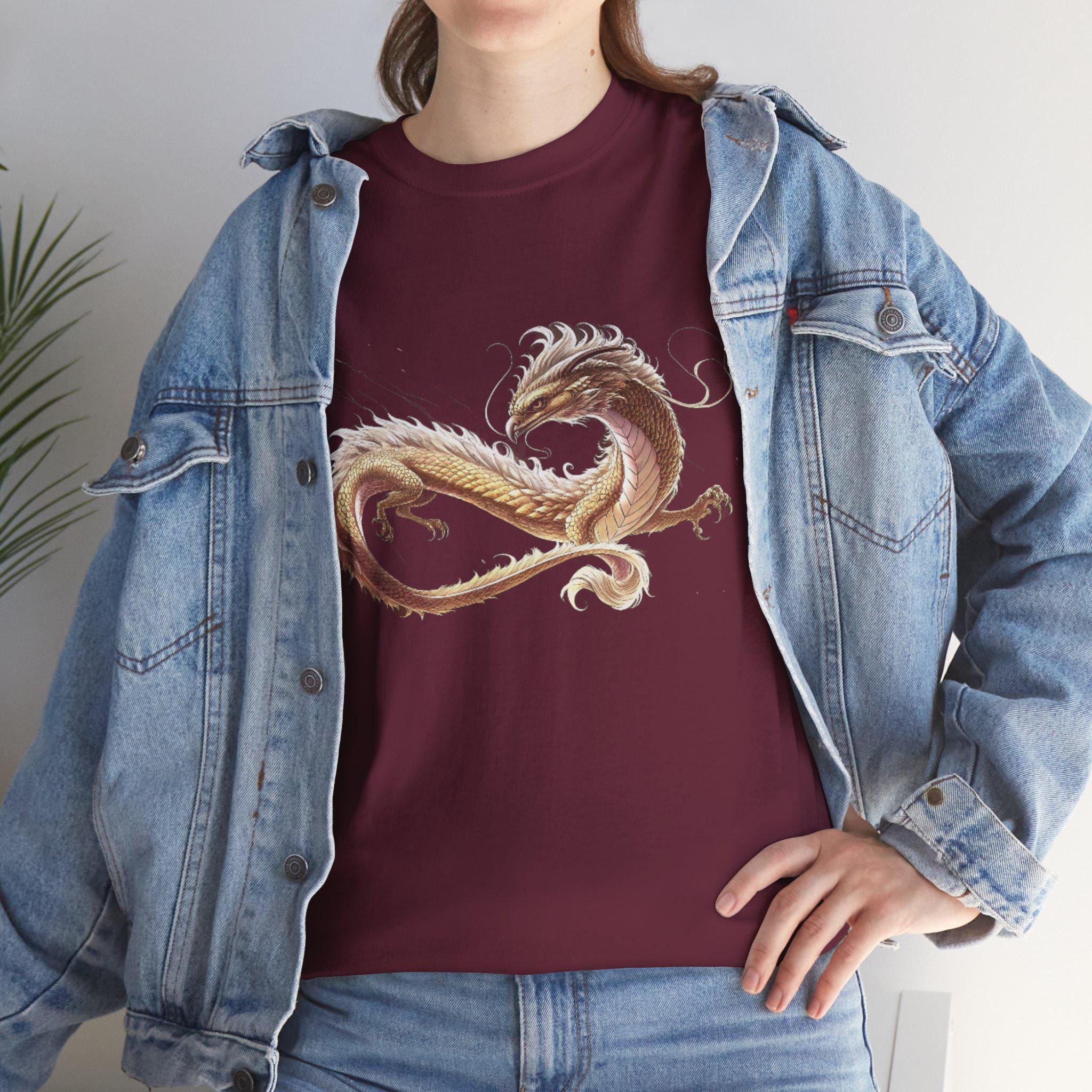 Celestial Dragon Graphic Tee, Mythical Fantasy Unisex Shirt