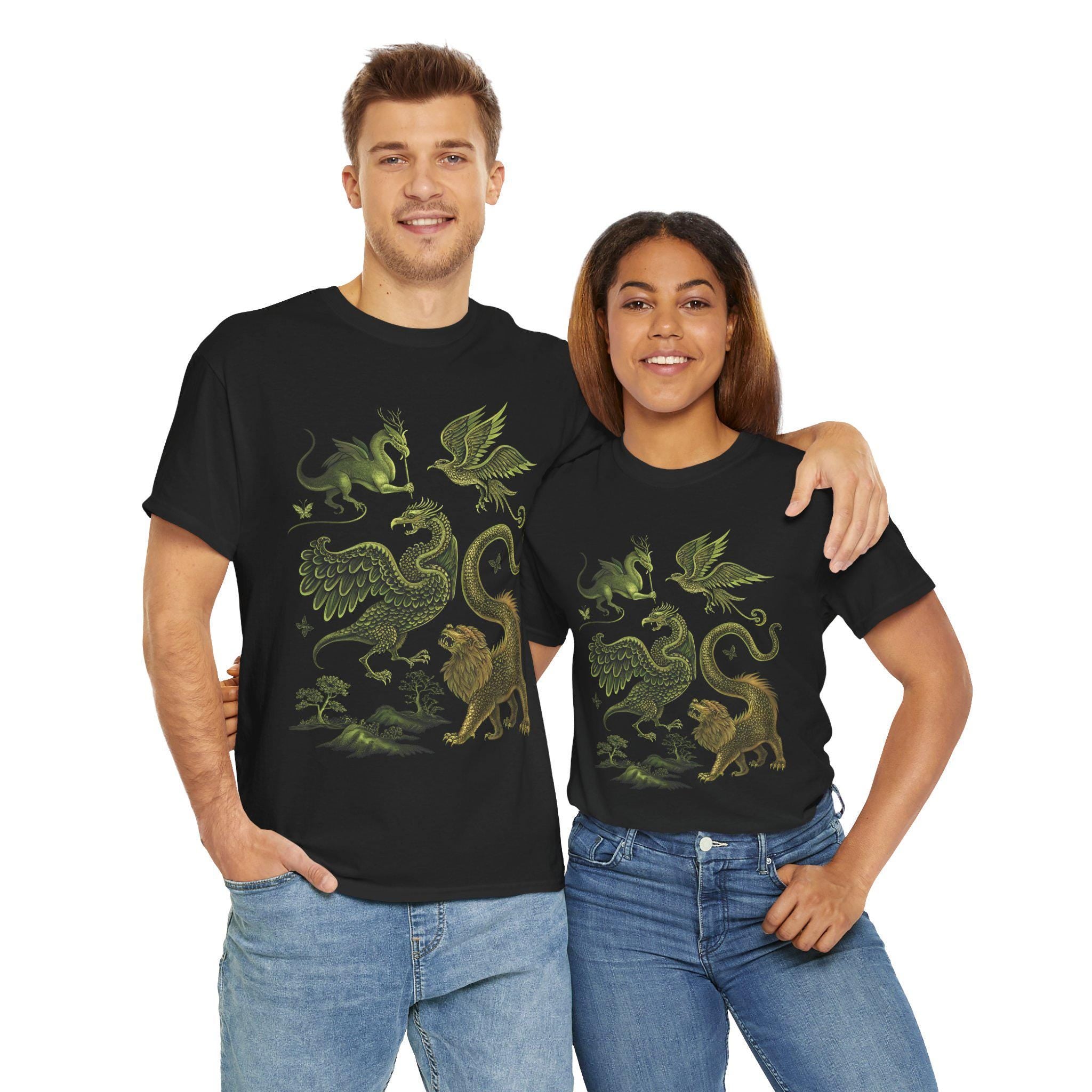 Castlecore Graphic T-Shirt: Medieval Fantasy, Mythical Creatures