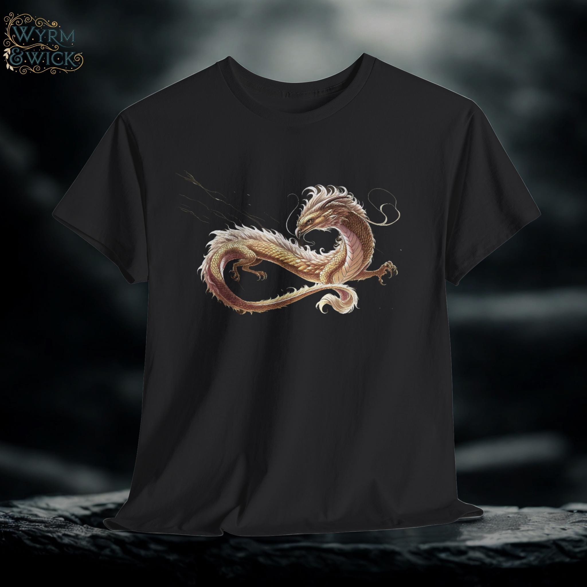 Celestial Dragon Graphic Tee, Mythical Fantasy Unisex Shirt