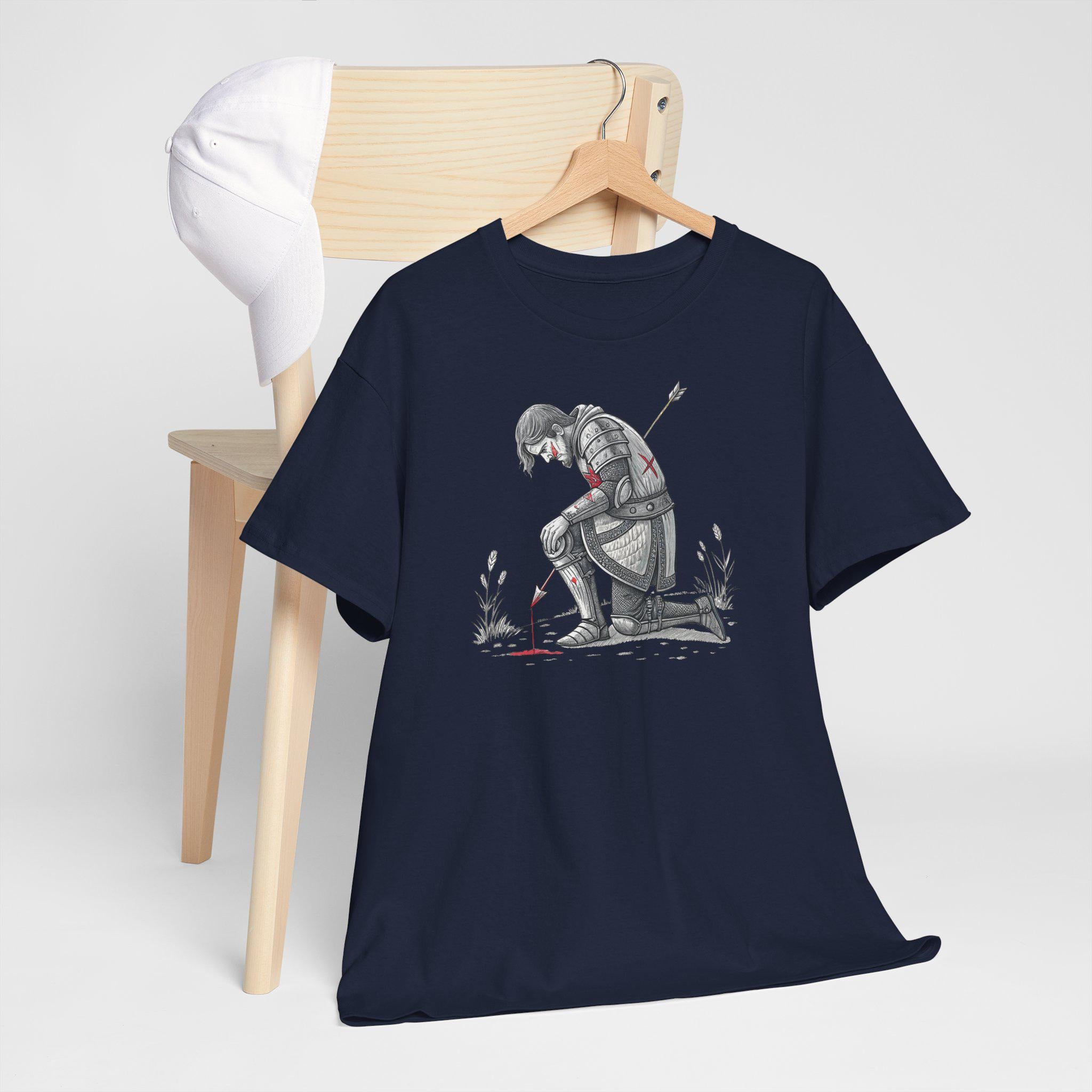 Fantasy Knight Arrow Tee: Medieval Graphic T-Shirt