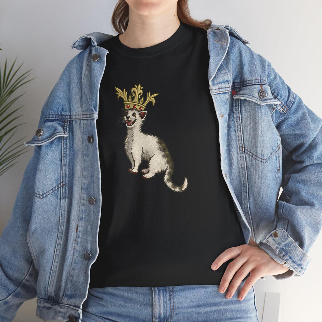 Crowned Dog Graphic Tee: Medieval Fantasy Castlecore Shirt