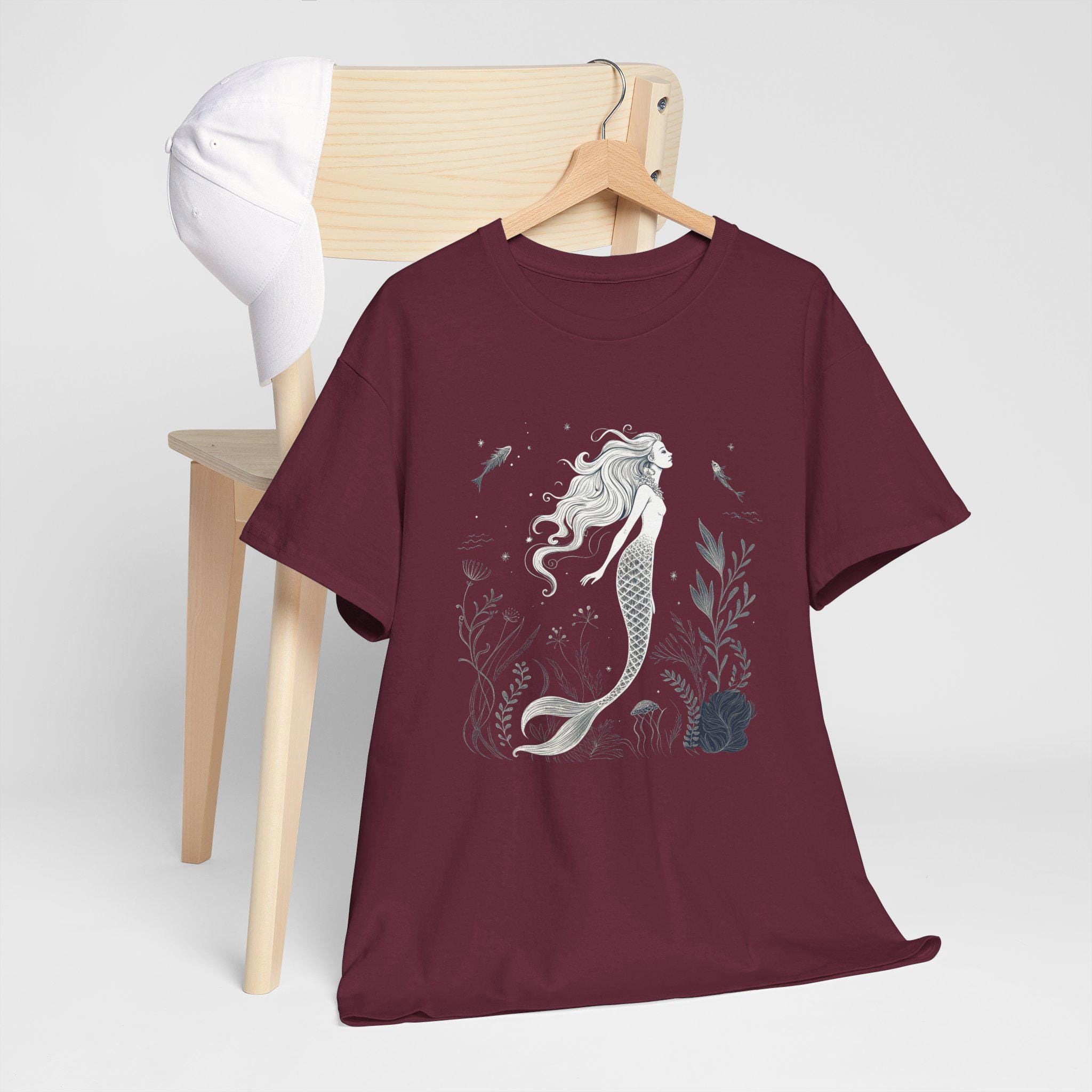 Mermaid Fantasy Graphic Tee: Unisex Ocean Vibes T-Shirt