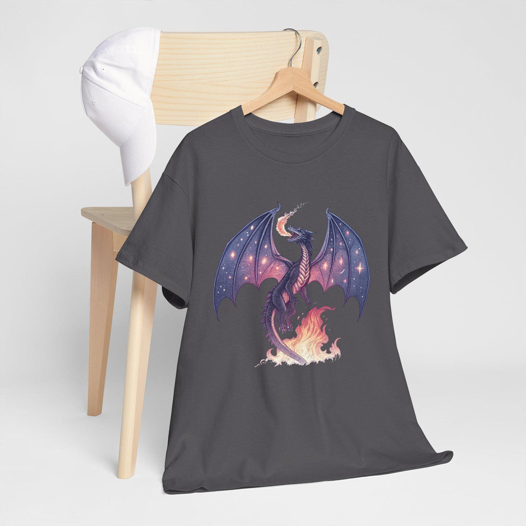 Cosmic Dragon Graphic Tee: Medieval Castlecore Fantasy Shirt