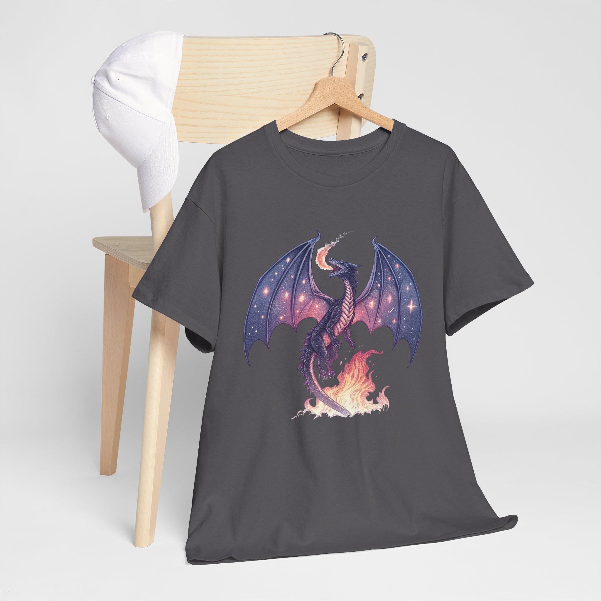 Cosmic Dragon Graphic Tee: Medieval Castlecore Fantasy Shirt