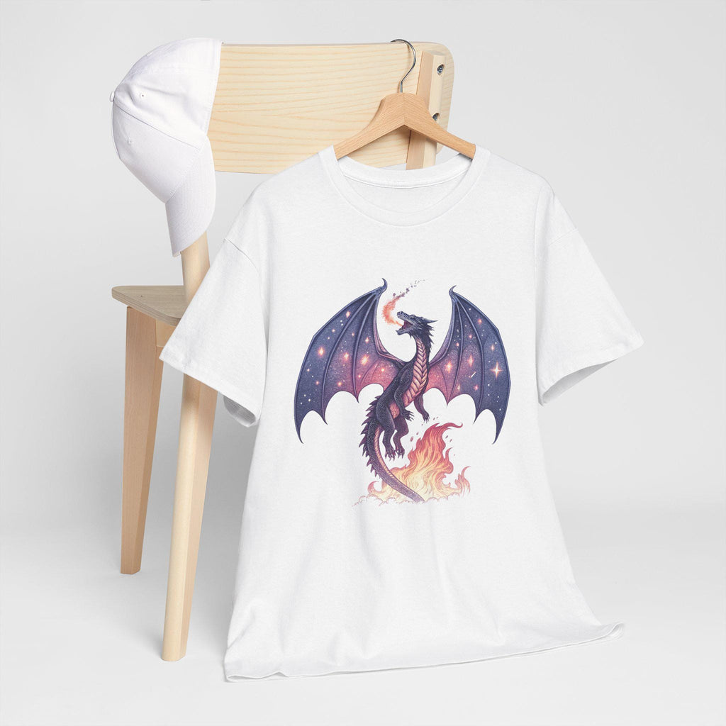 Cosmic Dragon Graphic Tee: Medieval Castlecore Fantasy Shirt