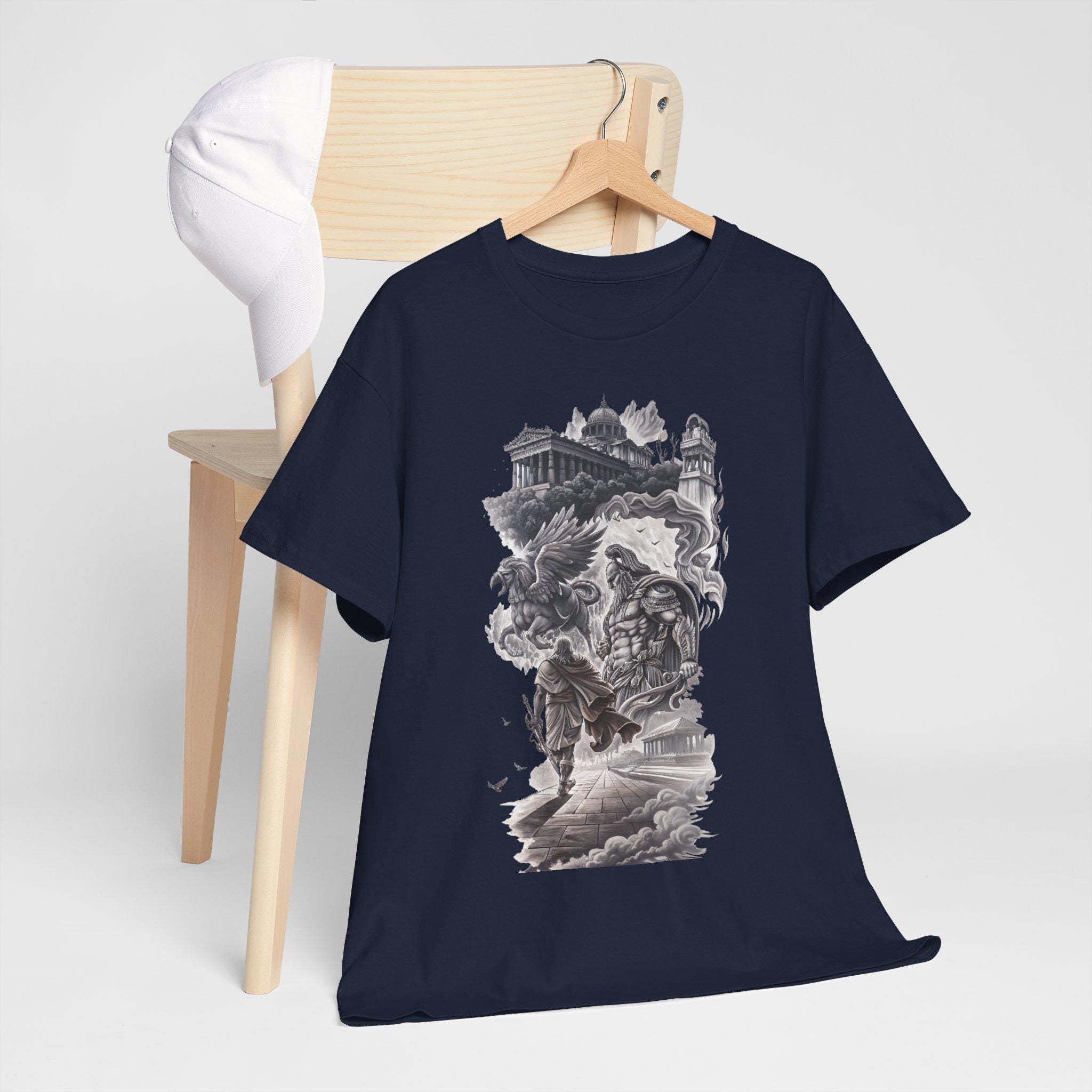 Greek Mythology Gothic Tattoo T-Shirt, Unisex Tee, Graphic Print Shirt, Mythical Clothing, Unique Apparel
