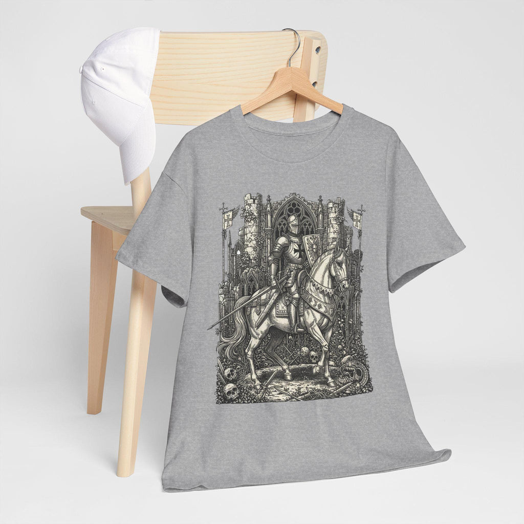 Knight Cavalry Riding Horse T-Shirt | Castlecore Medieval Armor Graphic Tee