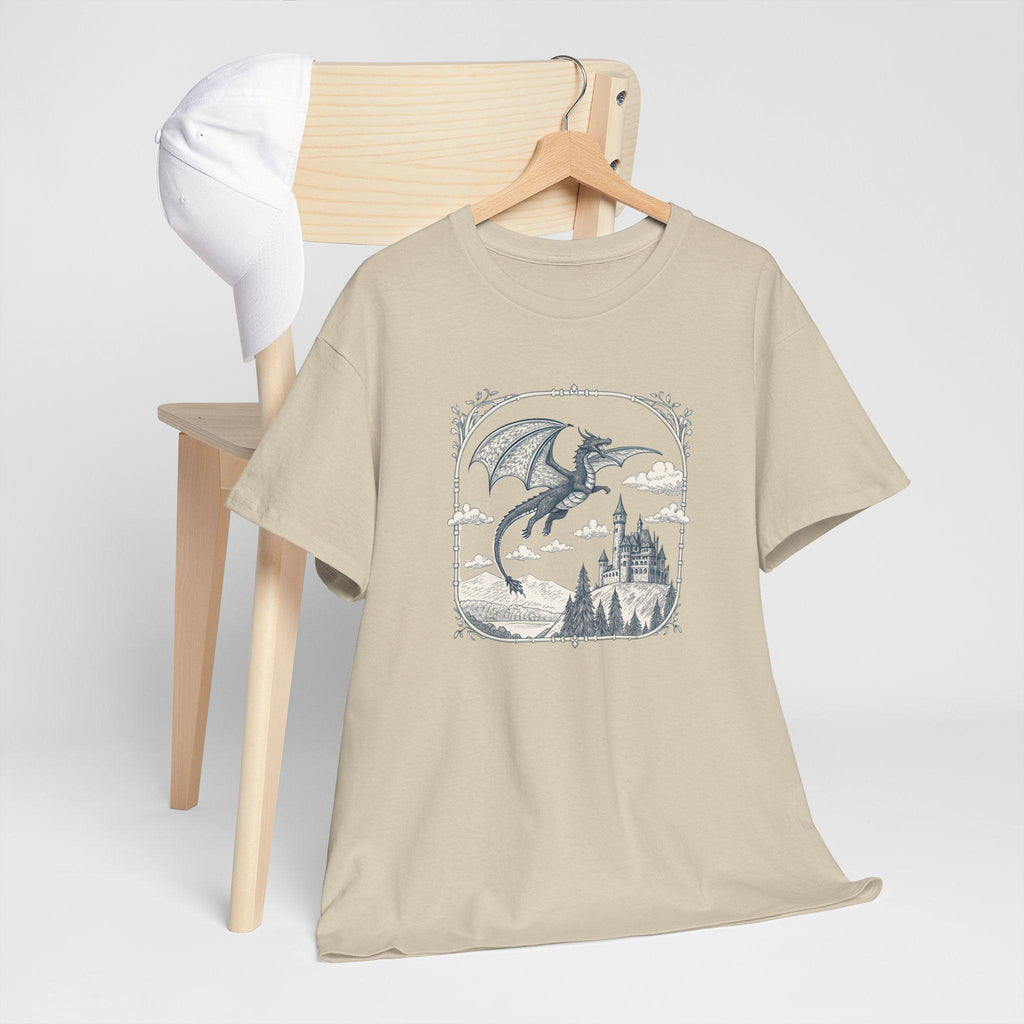 Dragon Castle Graphic Tee: Unisex Fantasy T-Shirt