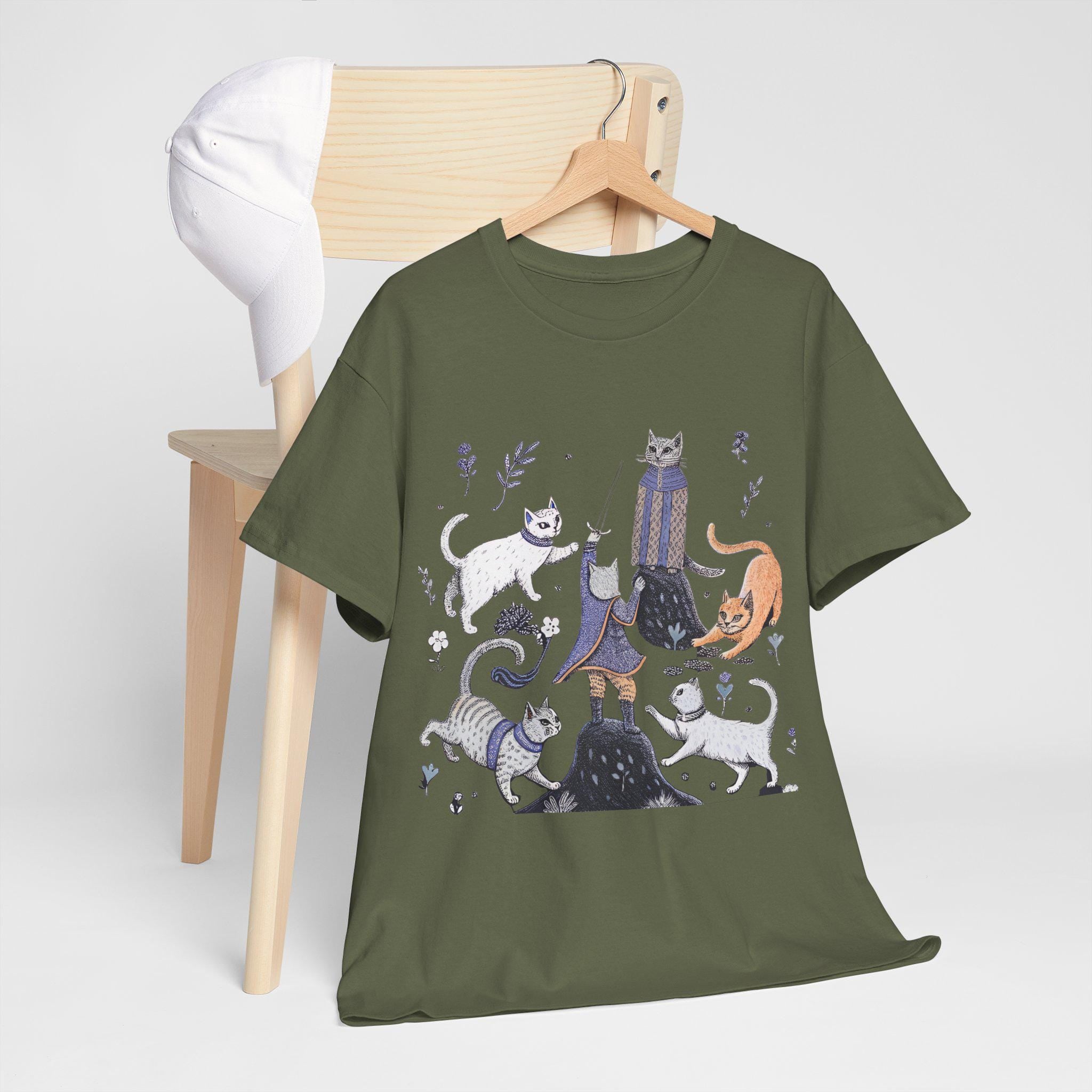 Castlecore Medieval Cat T-Shirt: Mythical Kingdom Unisex Tee