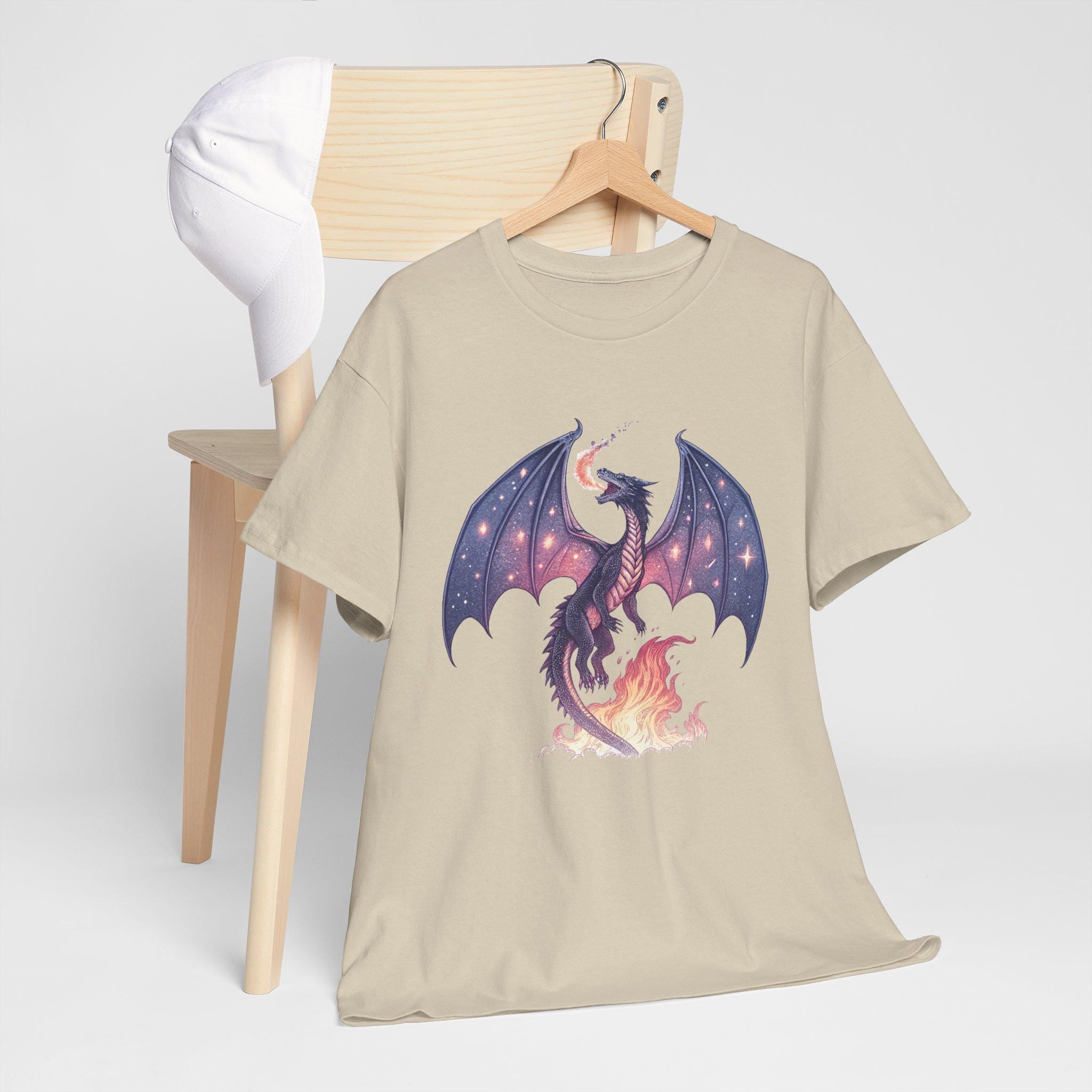 Cosmic Dragon Graphic Tee: Medieval Castlecore Fantasy Shirt