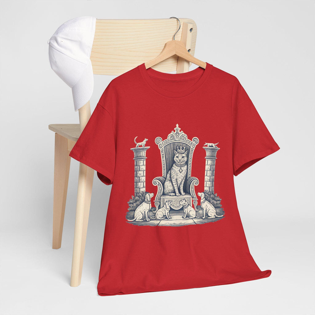 Cat Royalty Graphic Tee: King of Dogs Medieval Fantasy Shirt