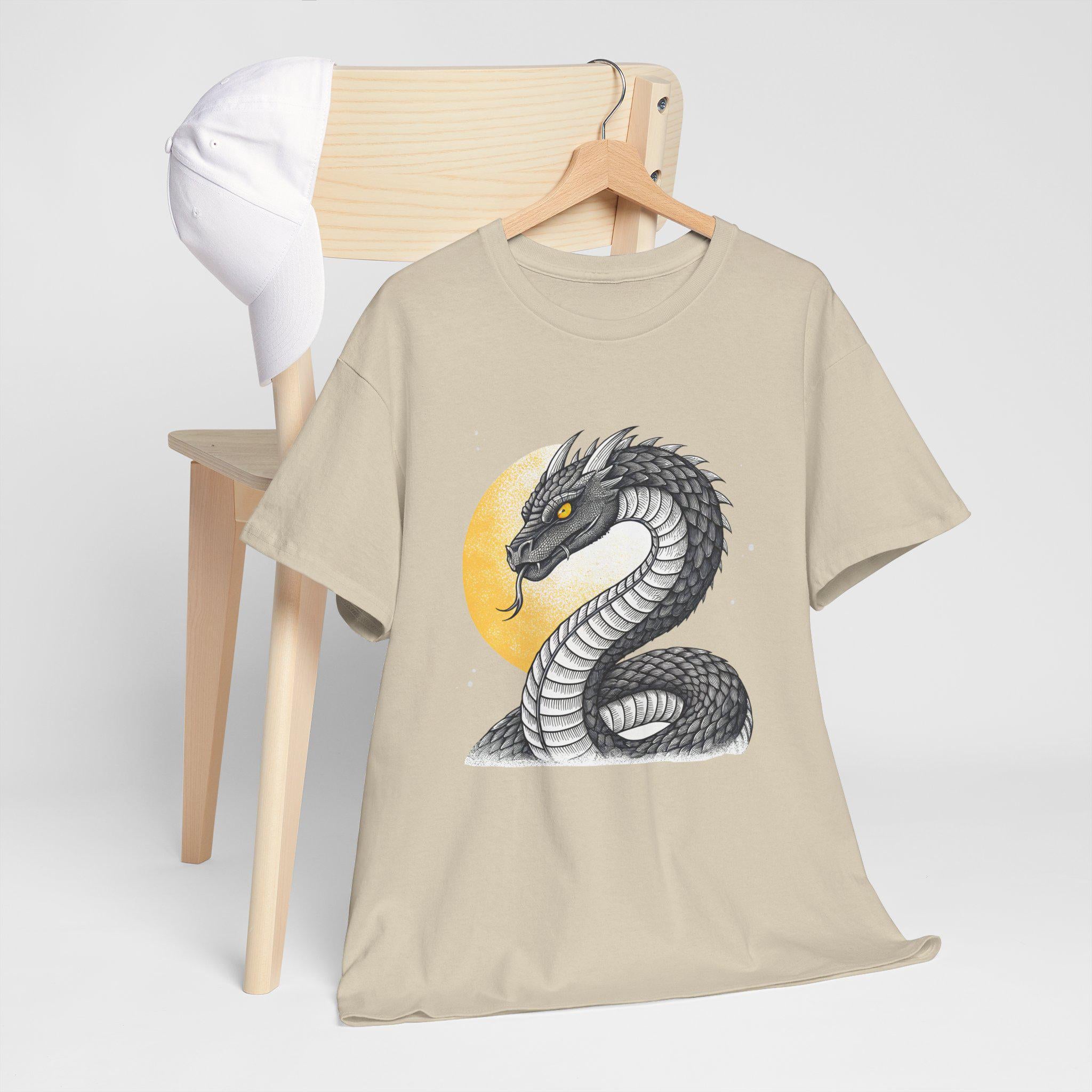 Mythical Serpent Graphic Tee: Fantasy Dragon T-Shirt