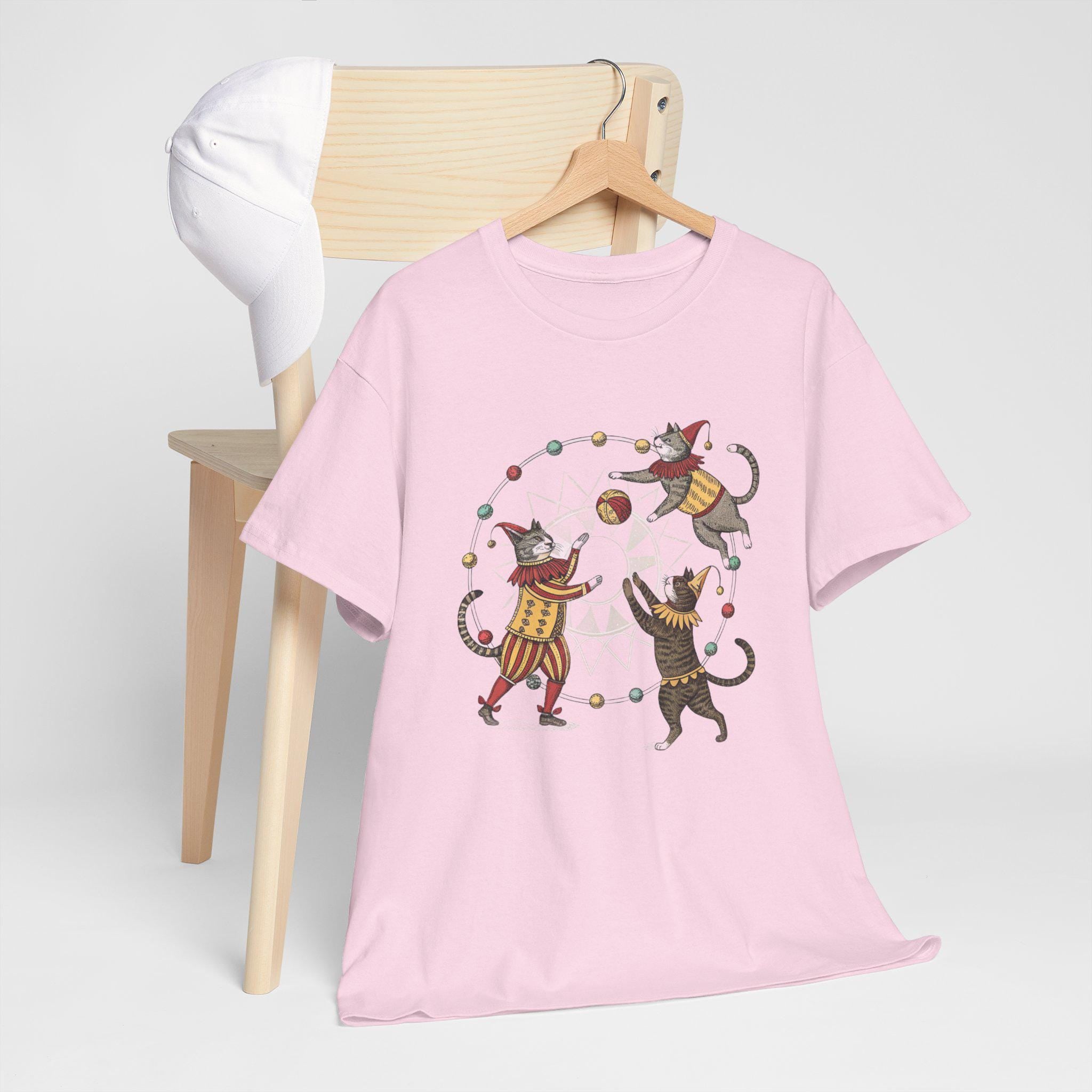 Medieval Cat Jesters Graphic Tee - Fantasy Castlecore Shirt