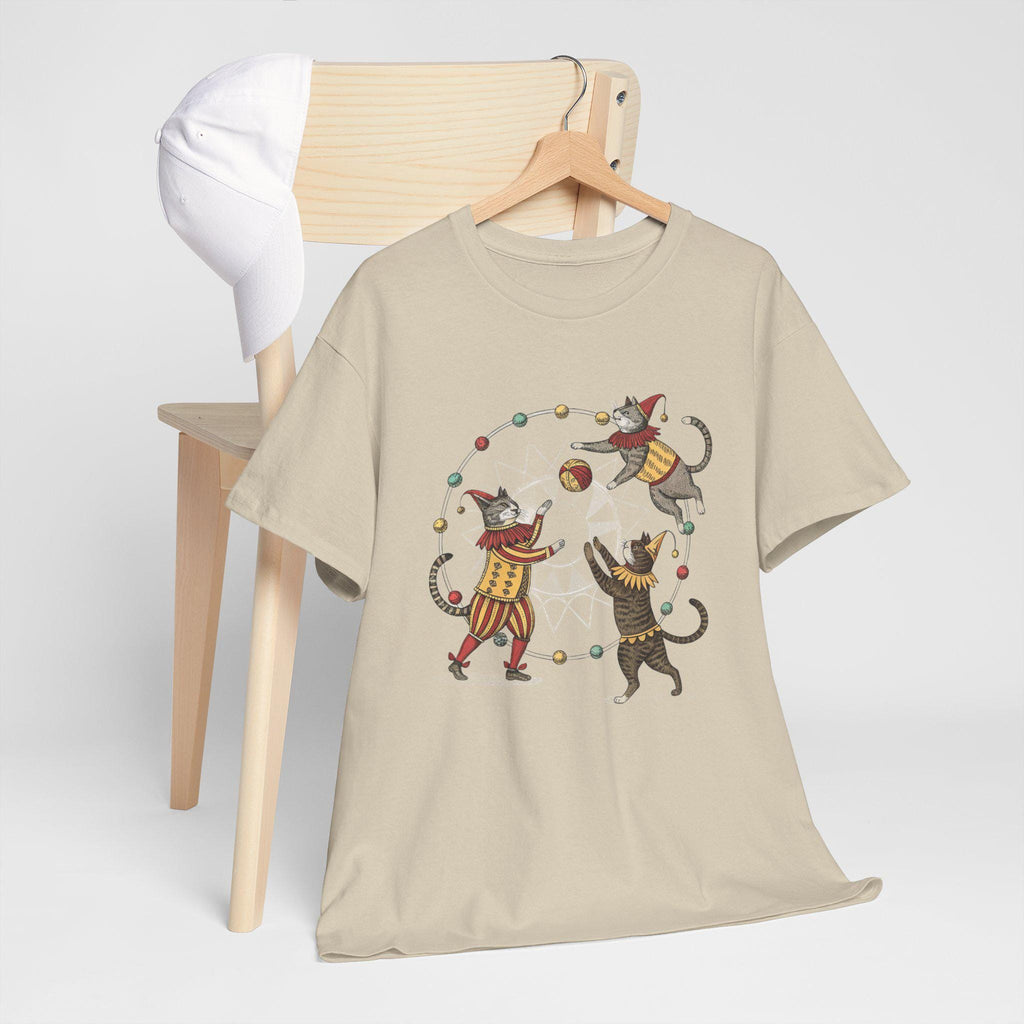 Medieval Cat Jesters Graphic Tee - Fantasy Castlecore Shirt