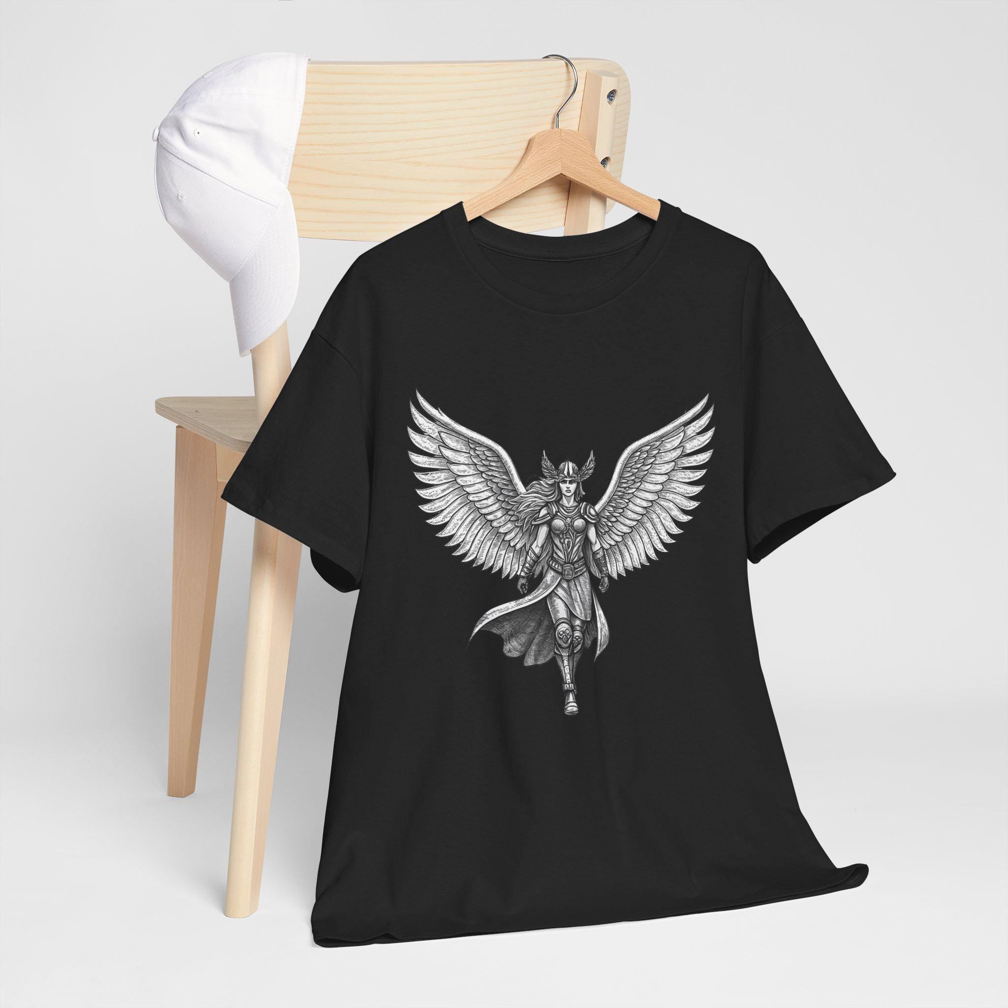 Valkyrie Graphic Tee: Norse Mythology Viking Warrior Shirt
